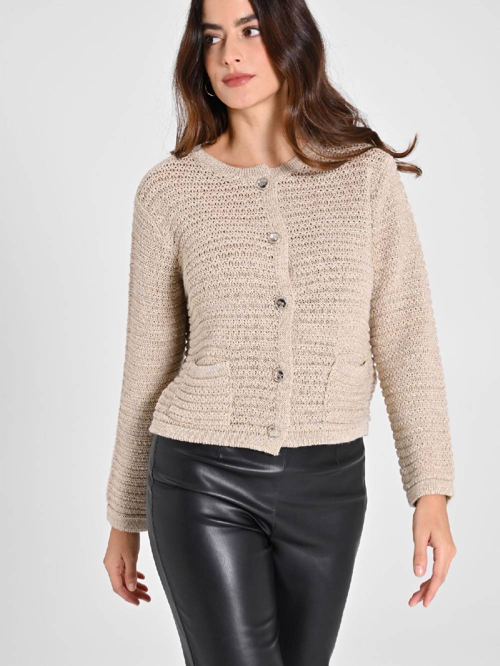 Rinascimento Cardigan Lurex Oro Offerta Anniversario