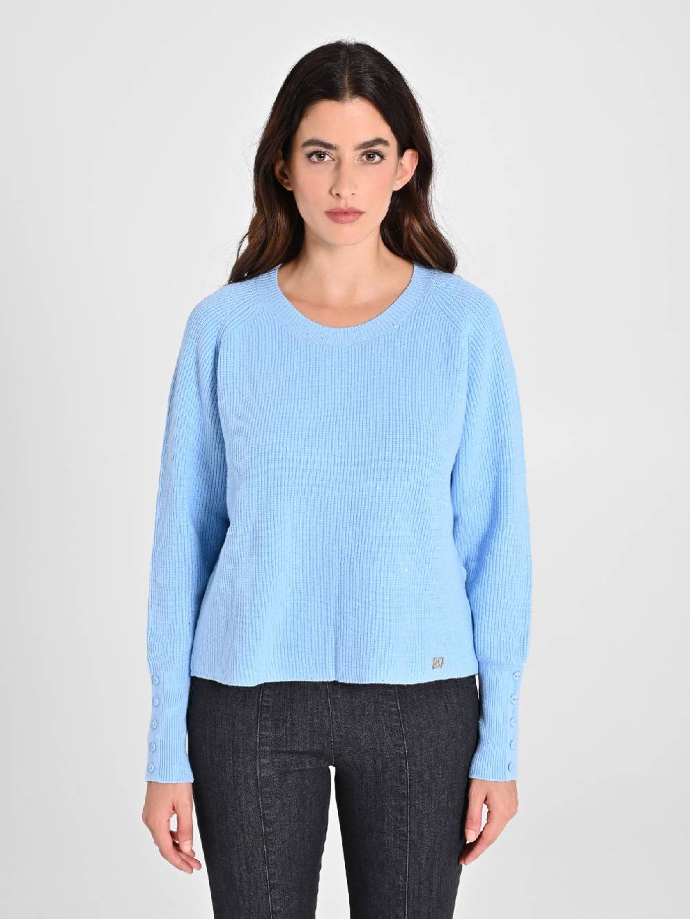 Rinascimento Maglione Azzurro Paillettes Smaltimento dello stoccaggio