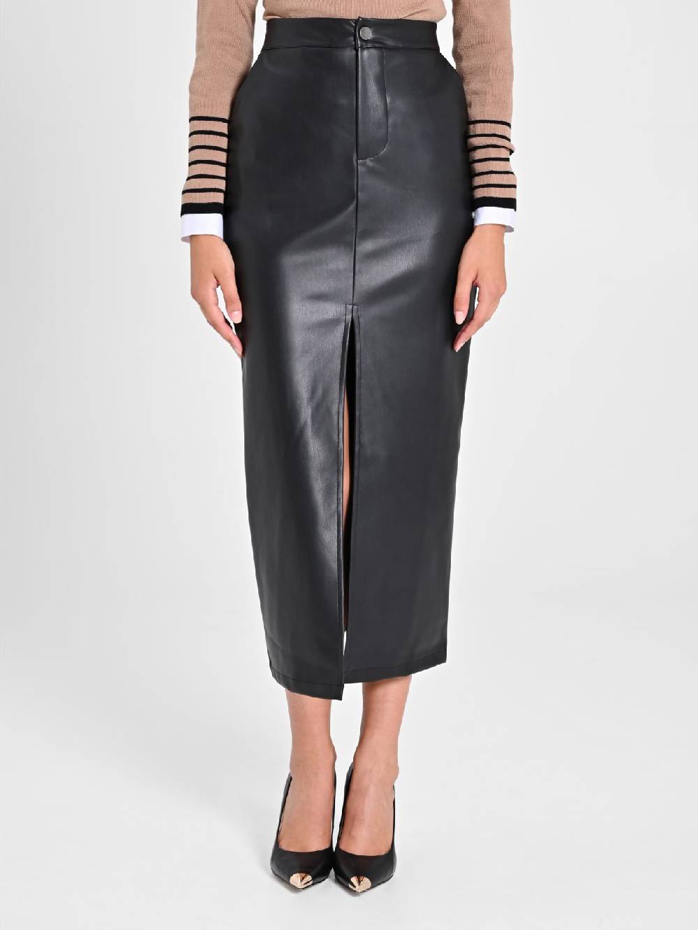 Rinascimento Maxi Gonna in simil pelle Offerte esclusive