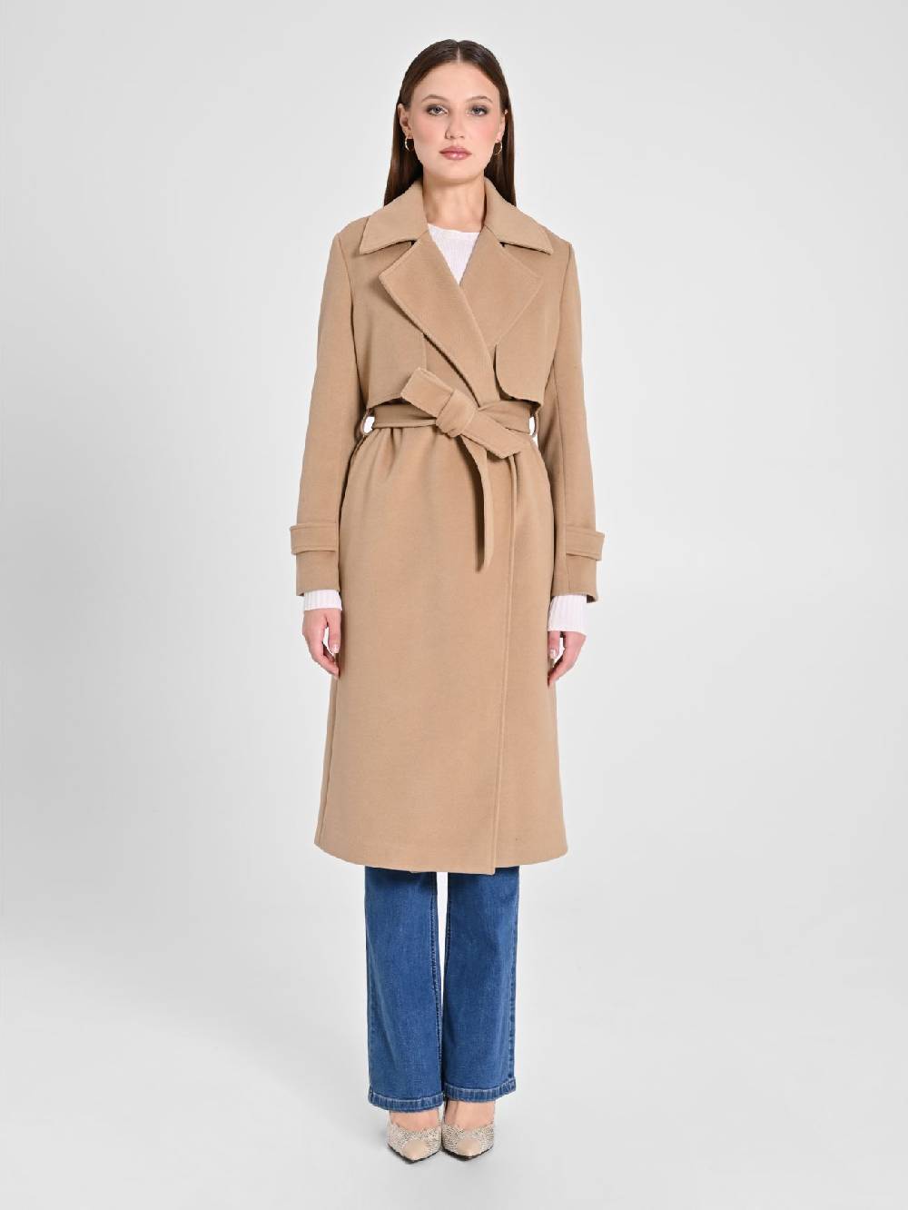 Rinascimento Cappotto Trasformabile Tre-In-Uno color Cammello Offerte speciali