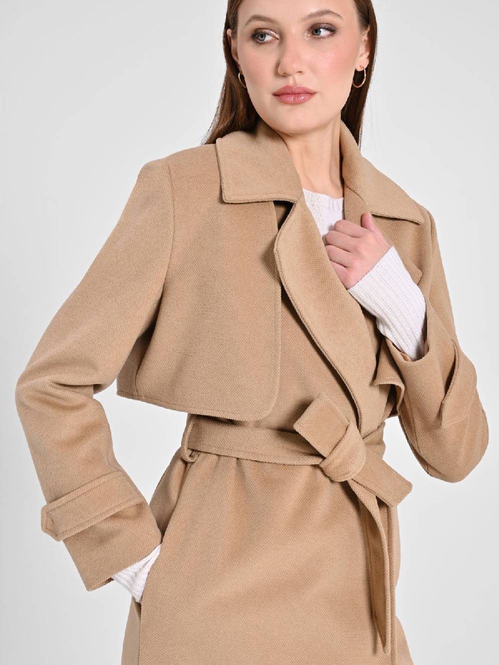 Rinascimento Cappotto Trasformabile Tre-In-Uno color Cammello Offerte speciali