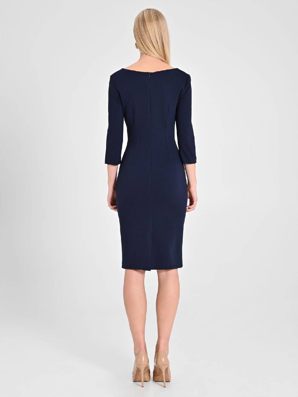 Rinascimento Tubino Blu in Punto Milano Super Saving Price