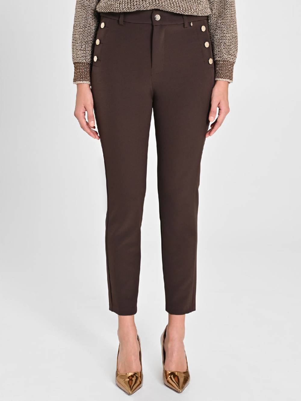 Rinascimento Pantaloni Skinny Marroni Ultimi due giorni