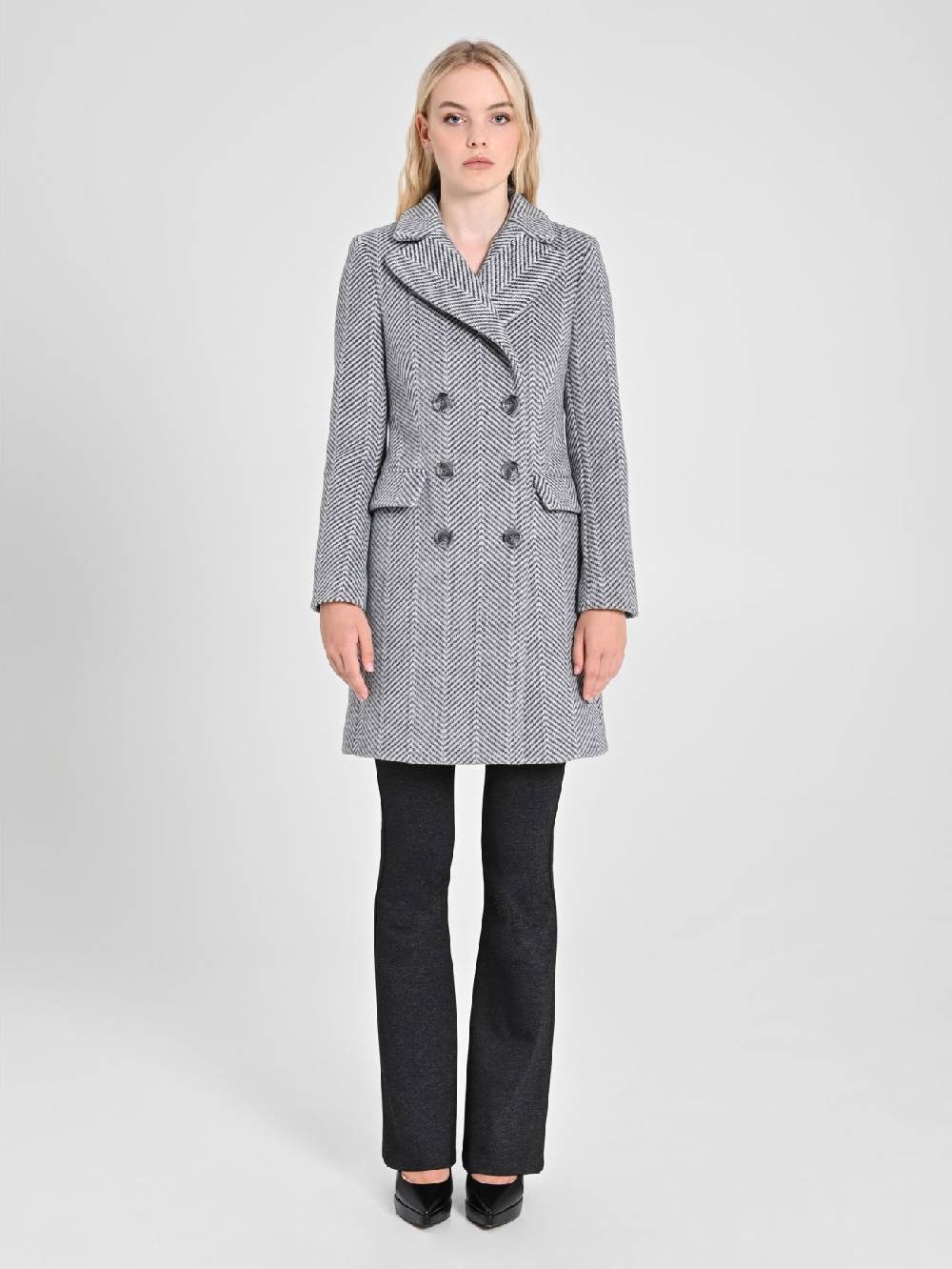 Rinascimento Cappotto Grigio Spinato Fino al 65% di sconto