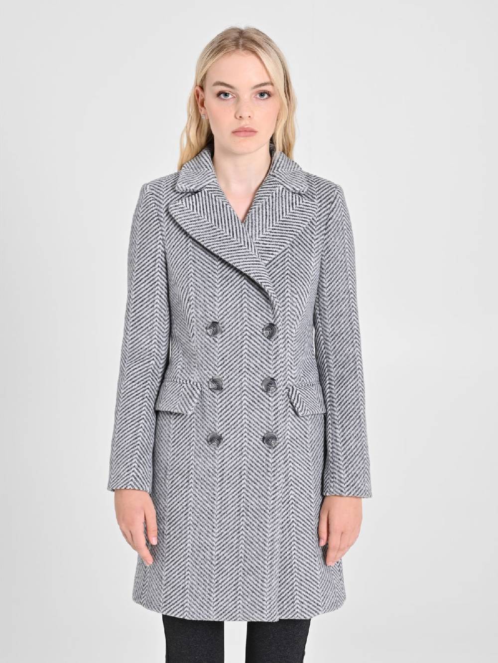 Rinascimento Cappotto Grigio Spinato Fino al 65% di sconto