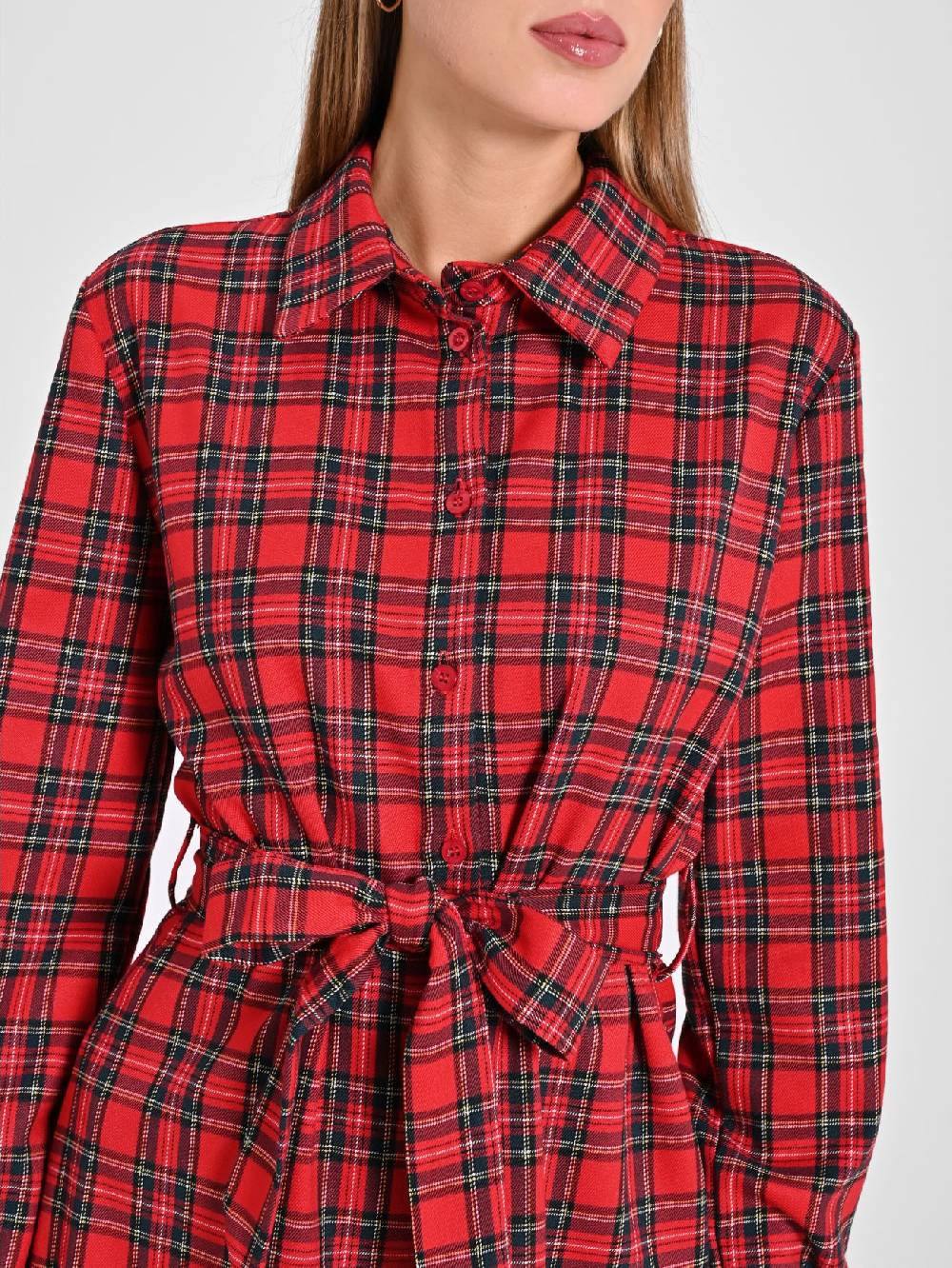 Rinascimento Chemisier in Tartan Enormi sconti