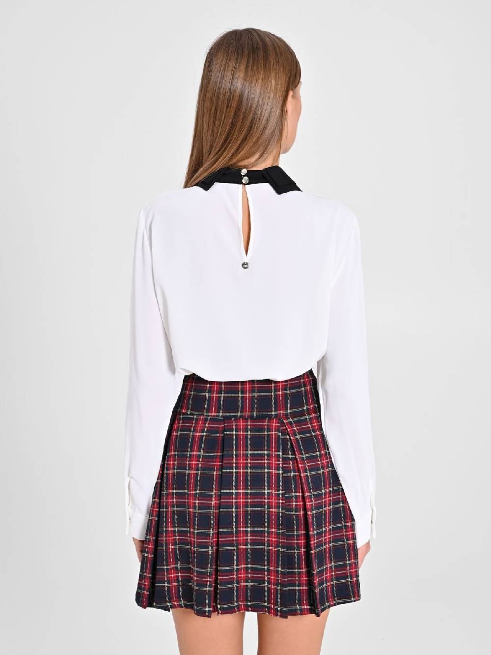 Rinascimento Blusa Bicolor con Cravattino 50% di sconto con spedizione gratuita