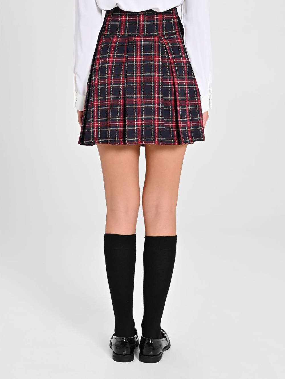 Rinascimento Minigonna in Tartan Blu Trasporto libero internazionale
