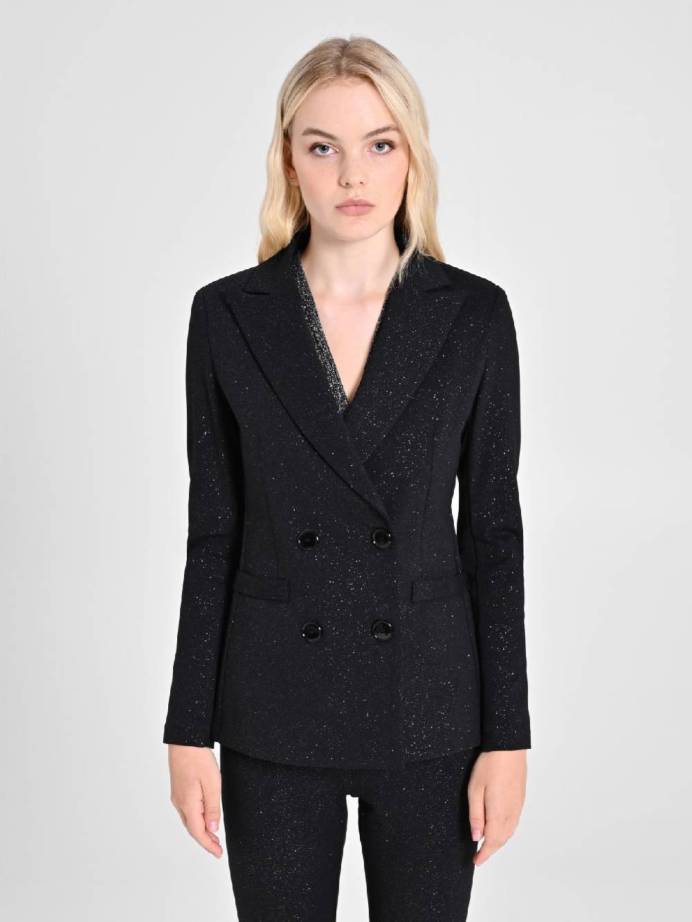 Rinascimento Giacca Glitter Nera Officina