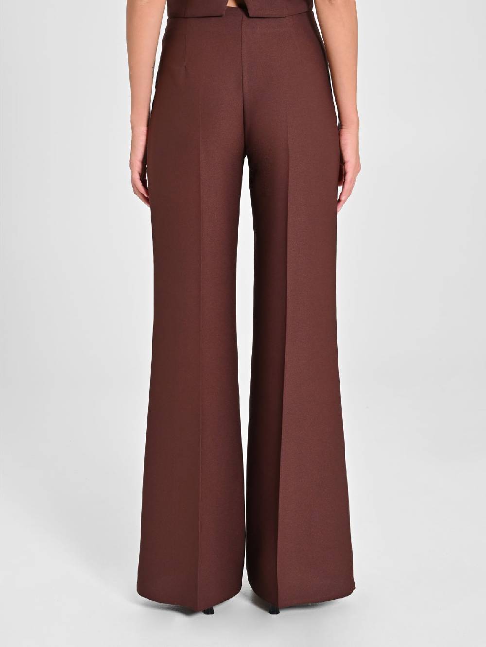 Rinascimento Pantaloni in Envers Satin Marrone Duty-free