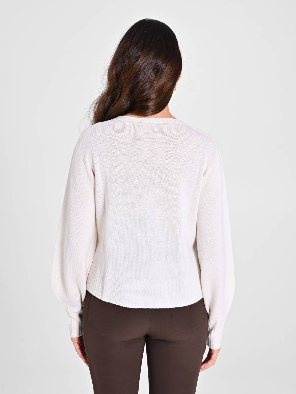 Rinascimento Maglioncino Lana Merino Extrafine Bianco 50% di sconto per tempo limitato