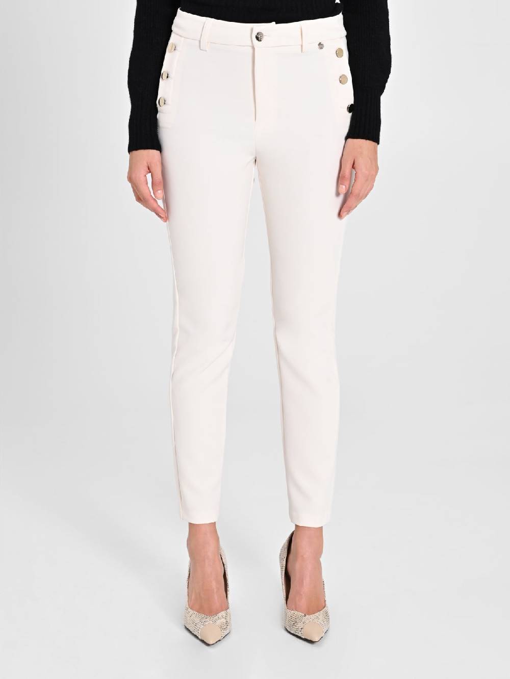 Rinascimento Pantaloni Skinny Bianchi Sconti questo mese