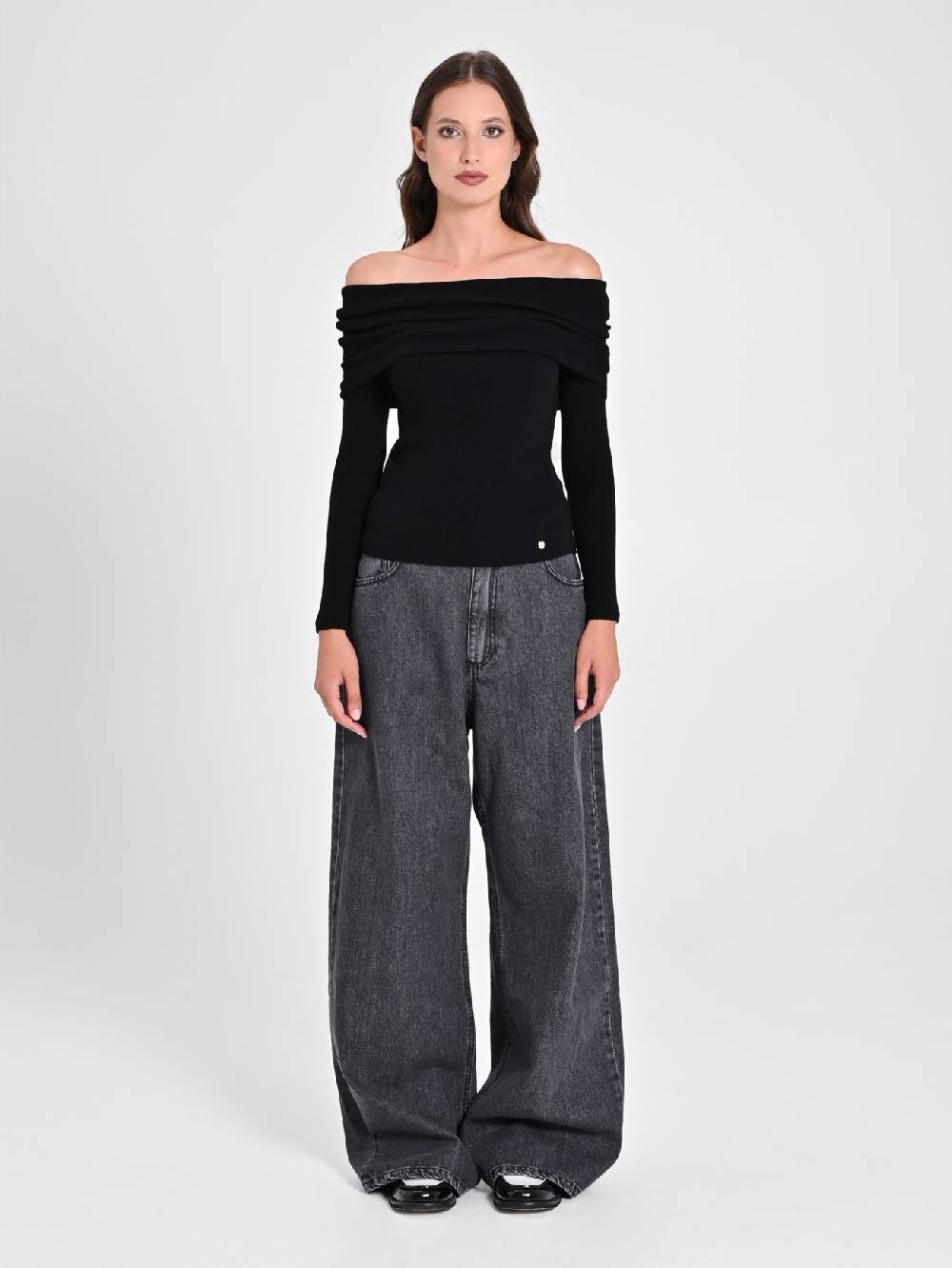 Rinascimento Maglia con Collo Rivoltato Shopping Online