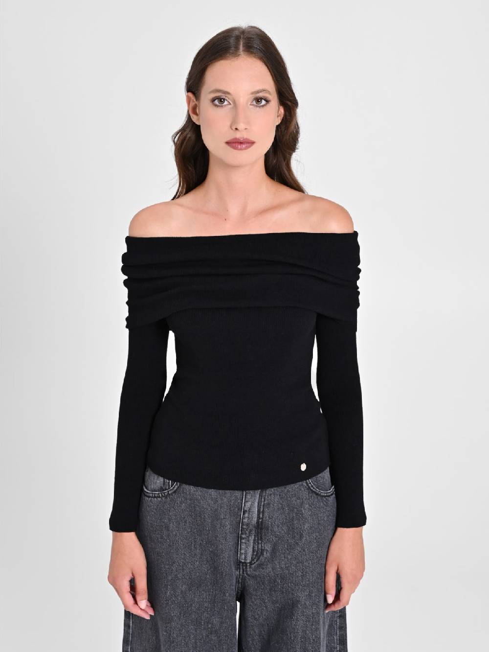 Rinascimento Maglia con Collo Rivoltato Shopping Online