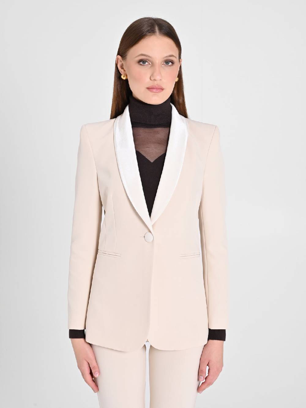 Rinascimento Giacca Tuxedo Beige Moda