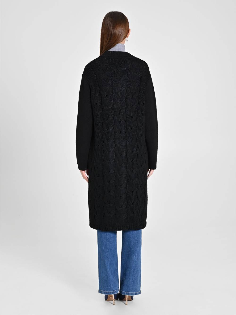 Rinascimento Maxi Cardigan nero Spedizione gratuita