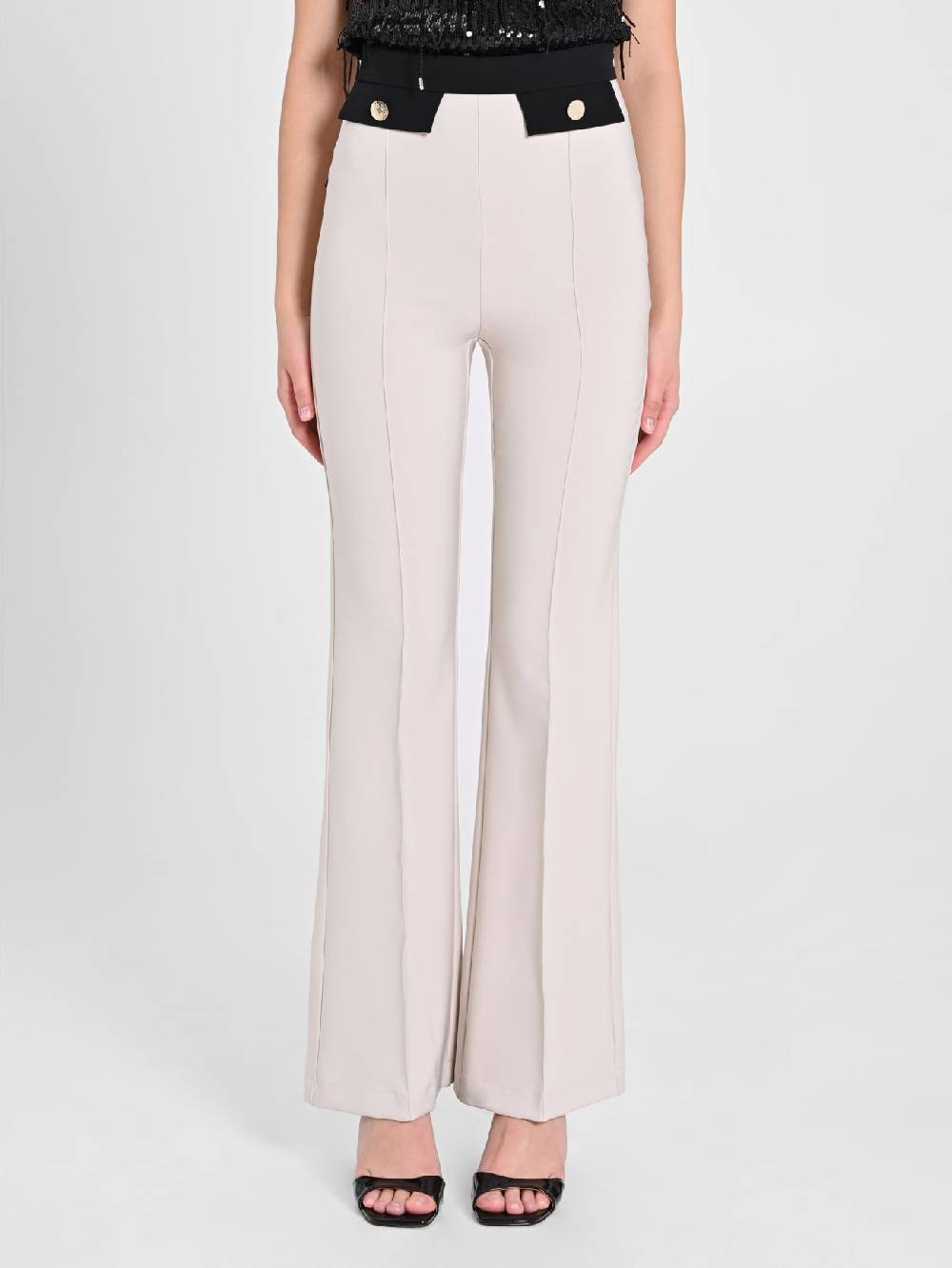 Rinascimento Pantalone Bicolor Beige & Nero Negozio online di fabbrica
