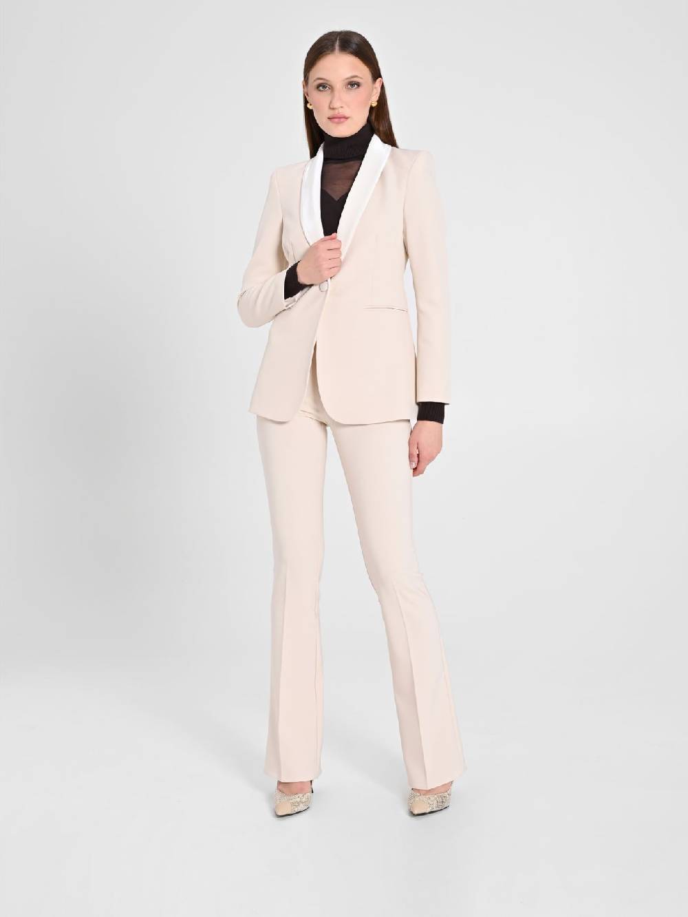 Rinascimento Pantaloni Tuxedo Beige Prezzo di fabbrica