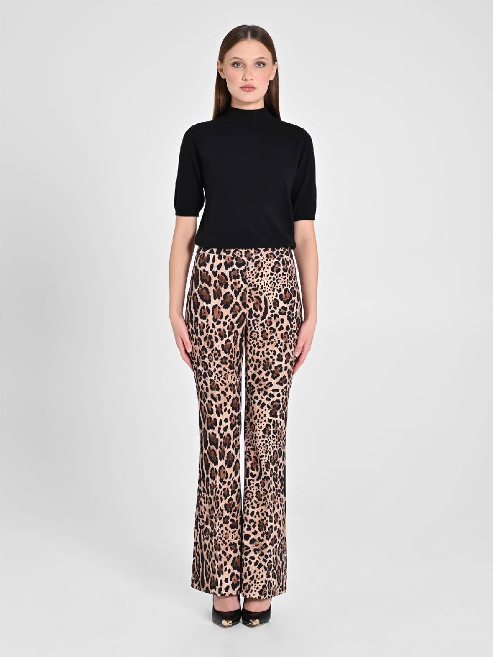 Rinascimento Pantalone Flared Animalier Offerta Anniversario