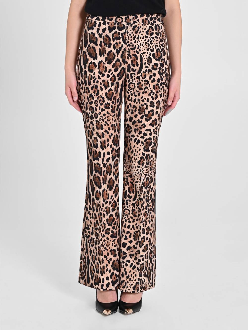 Rinascimento Pantalone Flared Animalier Offerta Anniversario