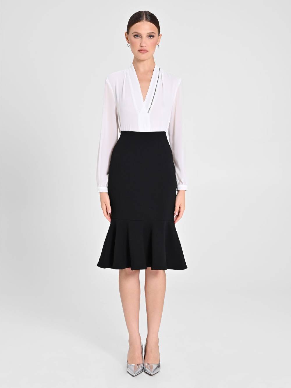 Rinascimento Blusa Bianca dettaglio Strass Offerta migliore