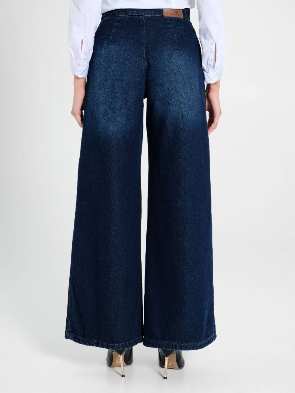 Rinascimento Jeans Palazzo con Banda Grandi sconti