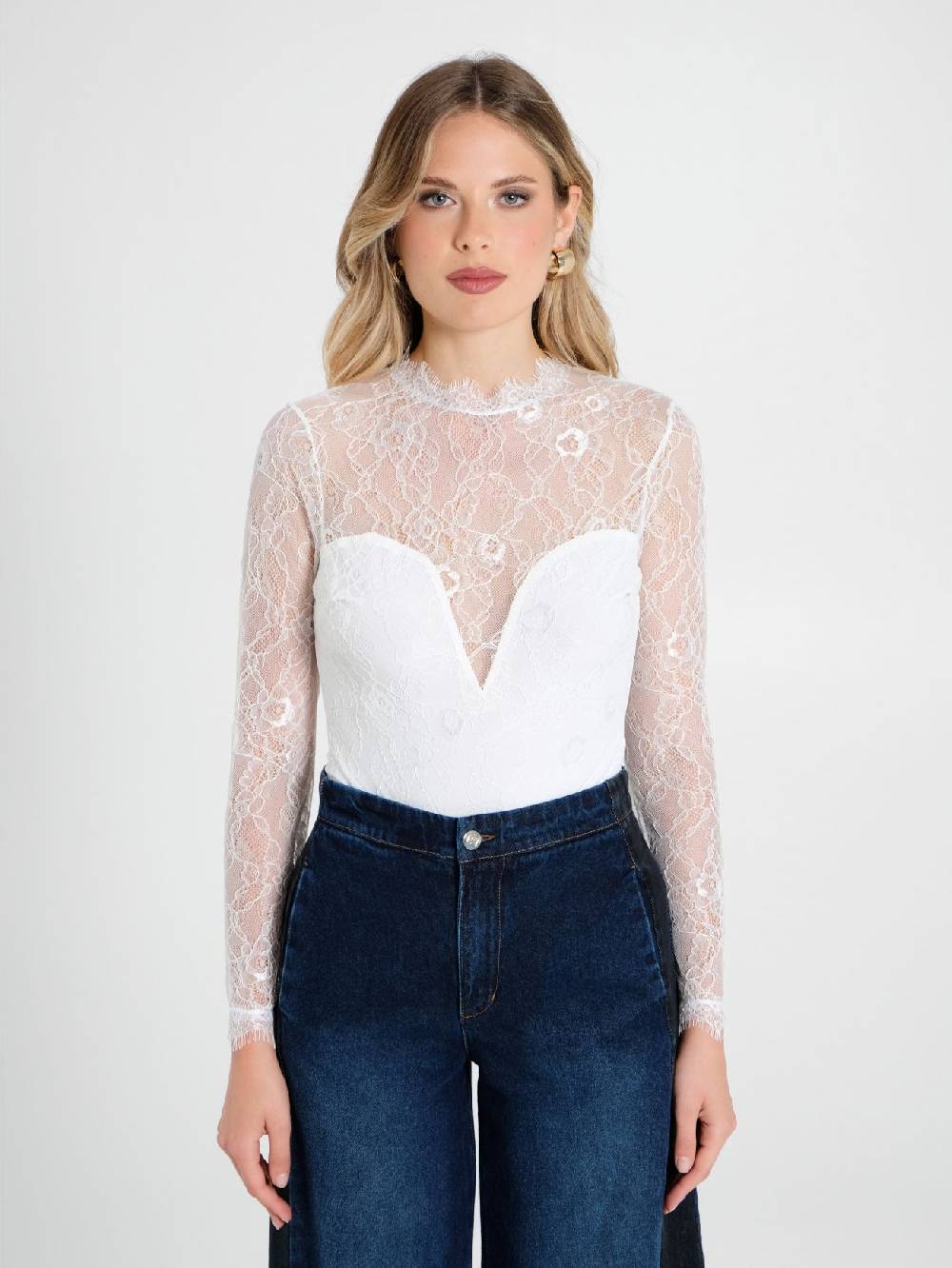Rinascimento Blusa Body in Pizzo Offerte speciali