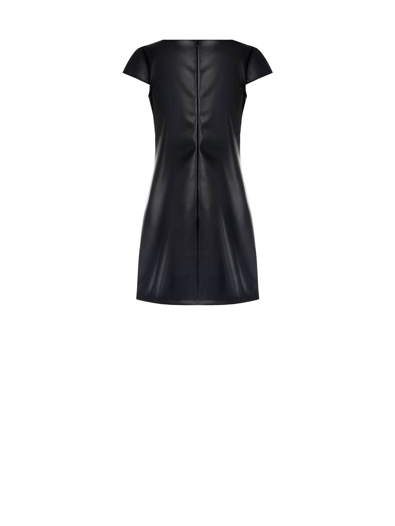 Rinascimento Abito Nero in Similpelle Black Friday Prezzi