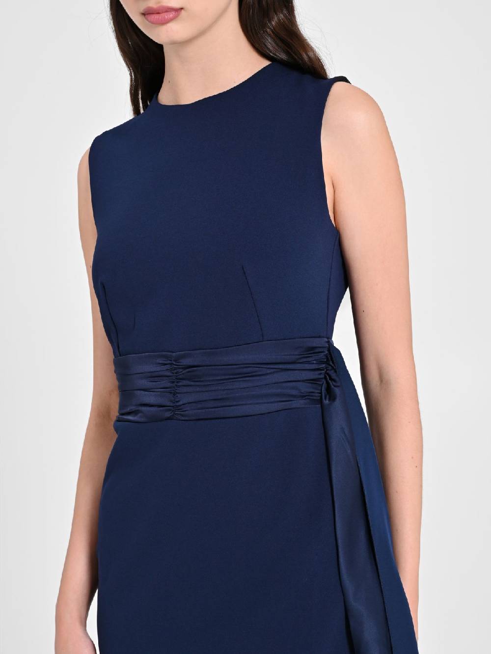 Rinascimento Tubino in Scuba mano Crepe Blu Donna Fino Al -60%