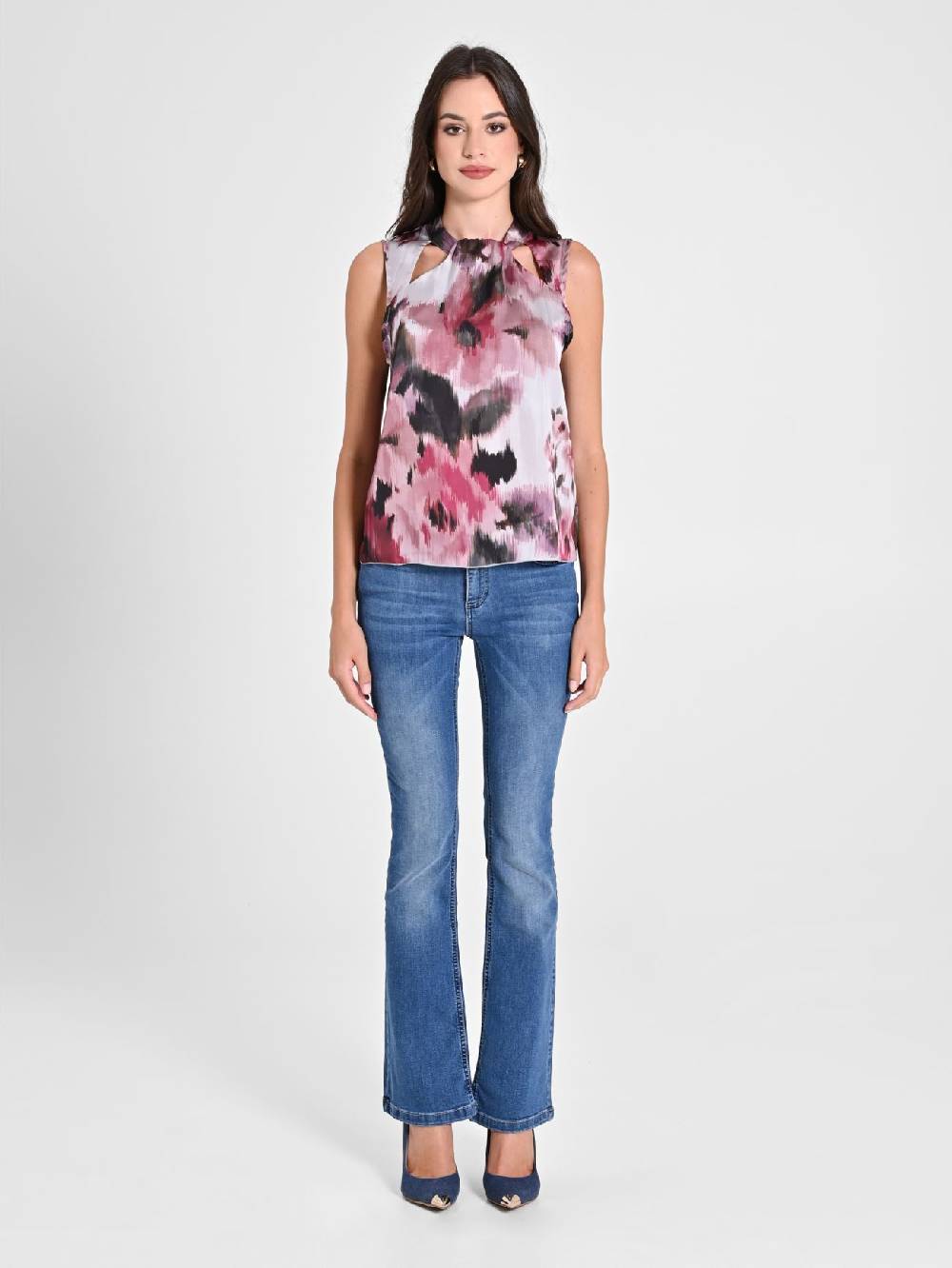 Rinascimento Blusa stampa Fiori Astratti Spedizione gratuita