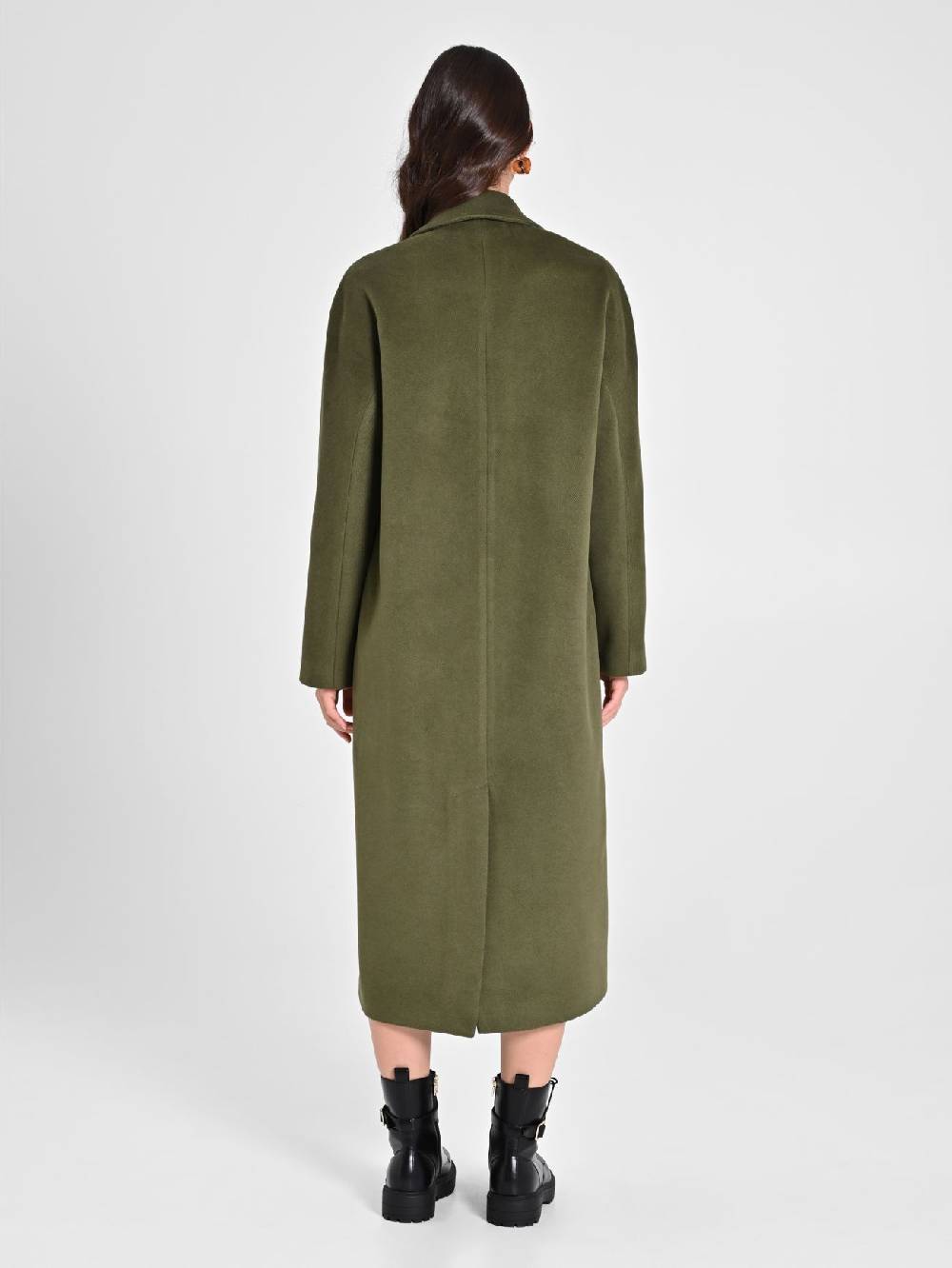 Rinascimento Maxi Cappotto Verde Militare Comprare a buon mercato