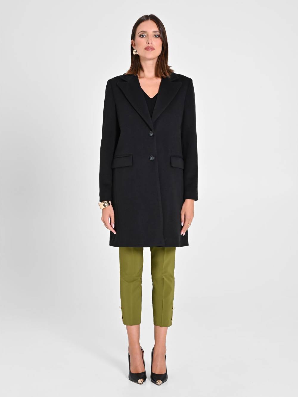 Rinascimento Cappotto Medio Nero Black Friday