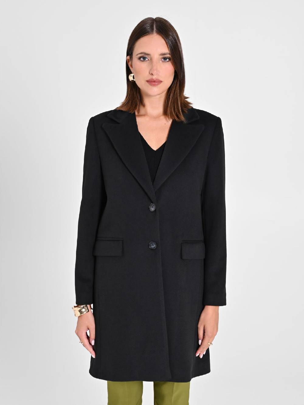 Rinascimento Cappotto Medio Nero Black Friday