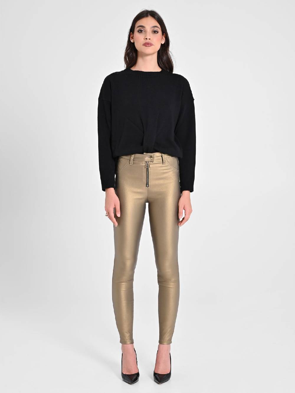 Rinascimento Pantaloni Skinny Gold Offerta San Valentino