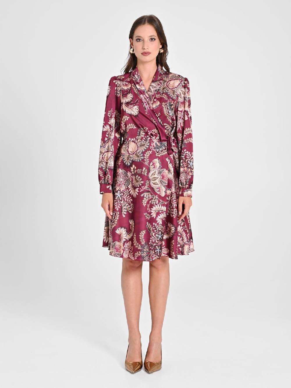 Rinascimento Wrap Dress stampa Cachemire Offerta Anniversario