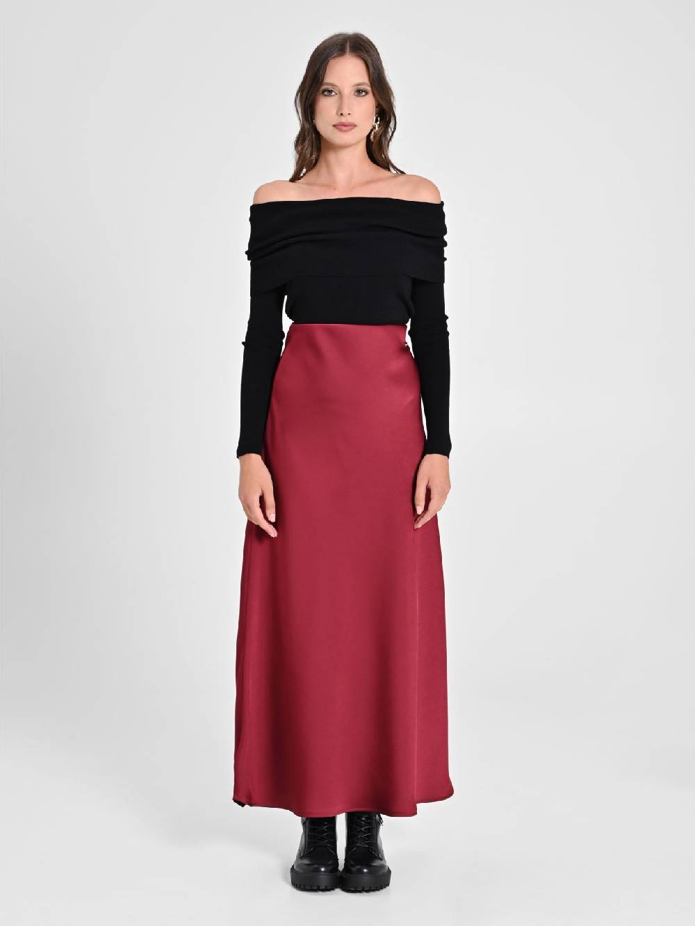 Rinascimento Gonna Midi in Envers Satin Comprane uno, ottenene uno gratis