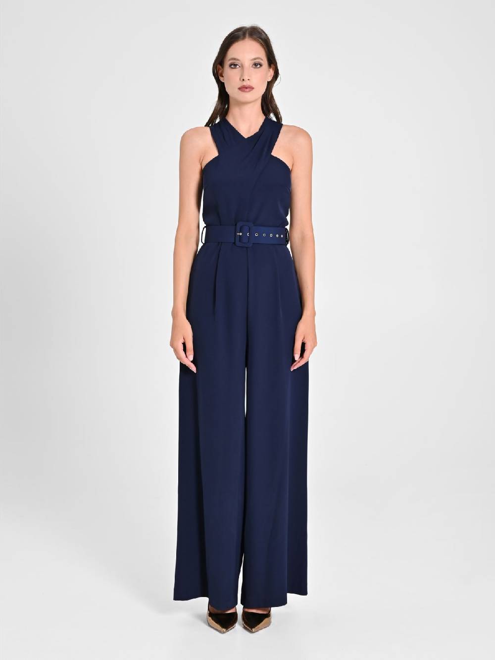Rinascimento Tuta con Scollo intrecciato Blu Navy Sconti VIP