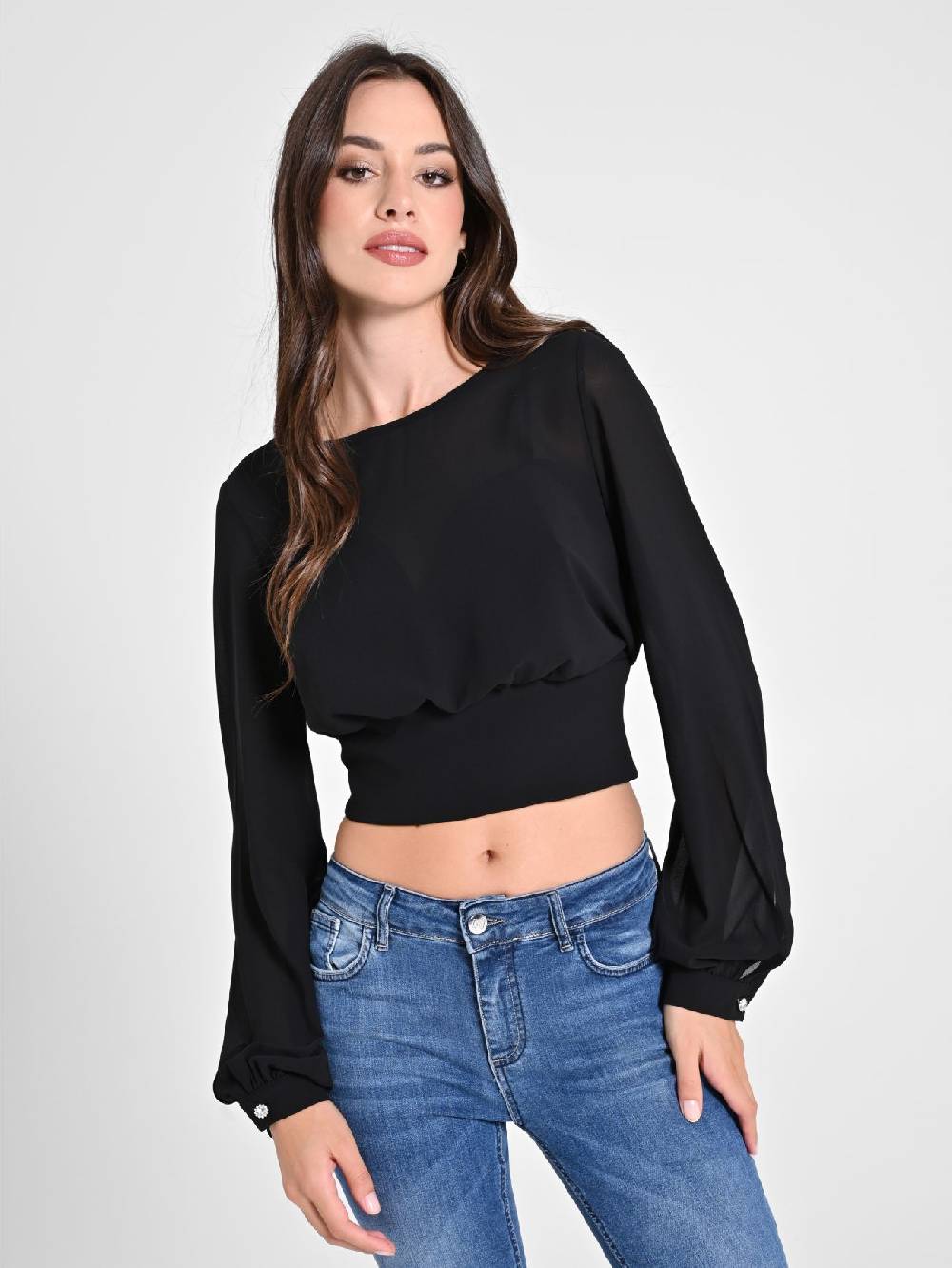 Rinascimento Blusa in Georgette con Top Offerta settimanale