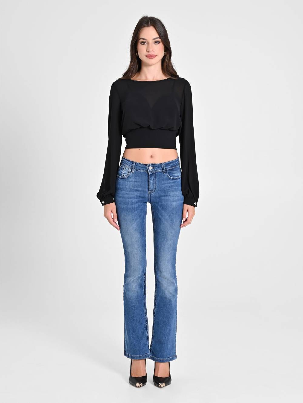 Rinascimento Blusa in Georgette con Top Offerta settimanale