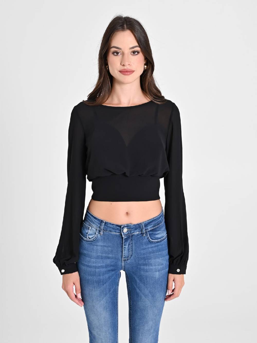 Rinascimento Blusa in Georgette con Top Offerta settimanale
