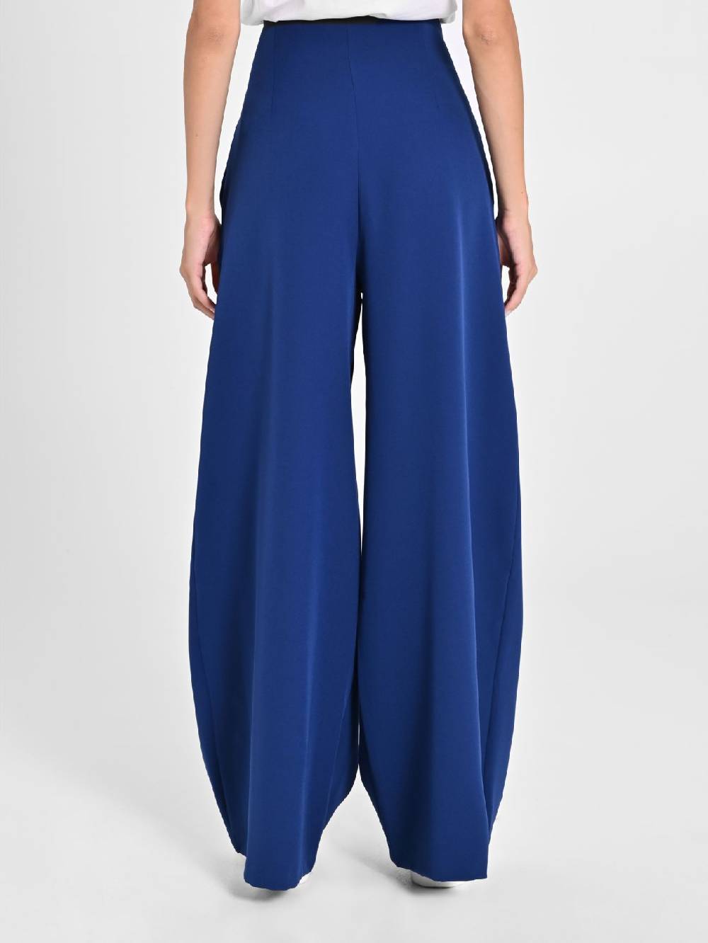 Rinascimento Pantaloni Wide Leg Blu Navy Ritorno libero