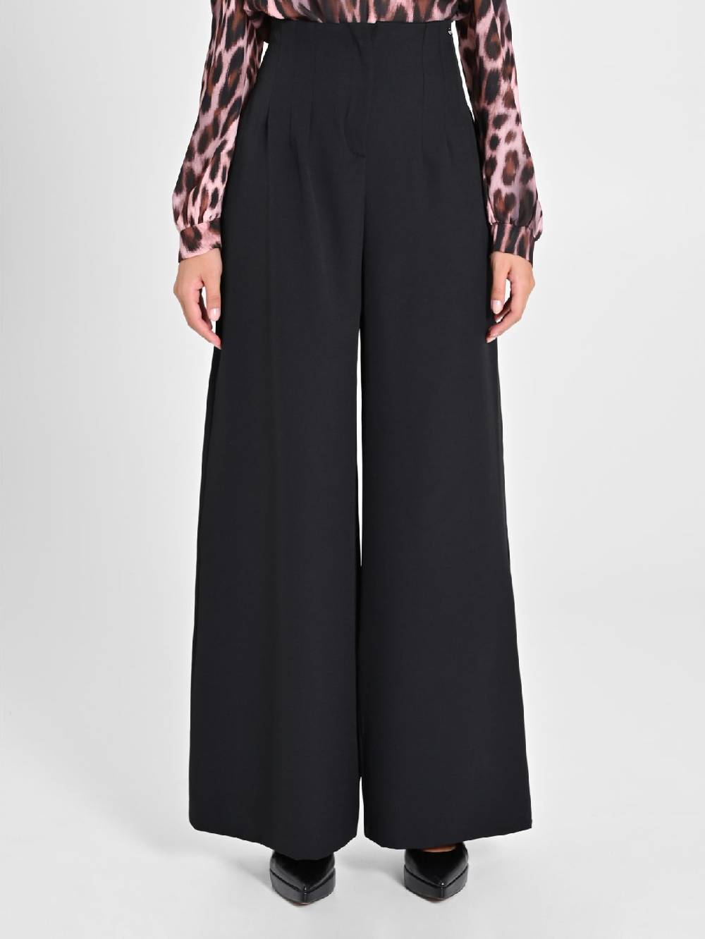 Rinascimento Pantaloni Wide Leg Neri Rilascio limitato