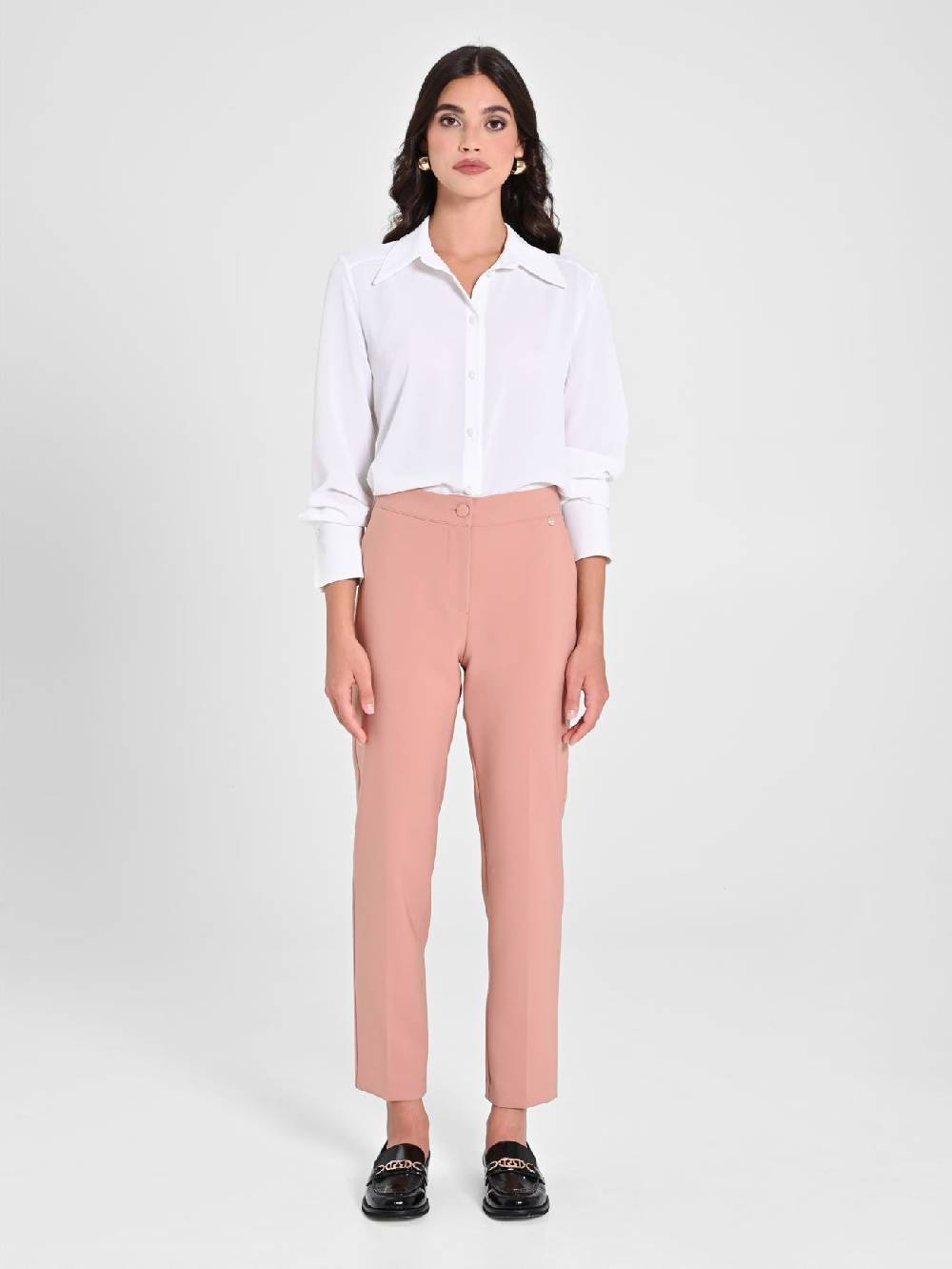 Rinascimento Pantaloni Straight Rosa Promozione temporanea
