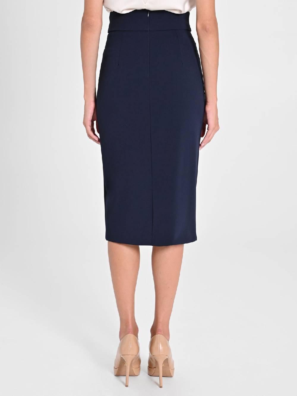 Rinascimento Gonna Tubino Blu Navy In vendita
