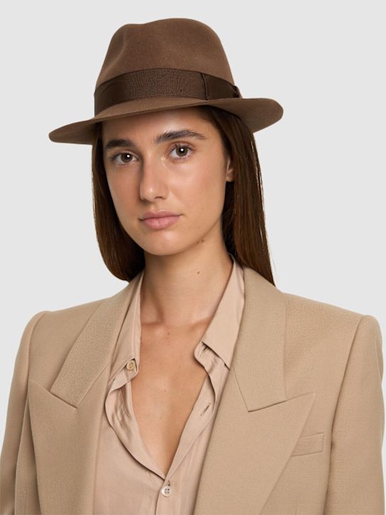 Luisaviaroma Cappello fedora in feltro pettinato Vendita Economica
