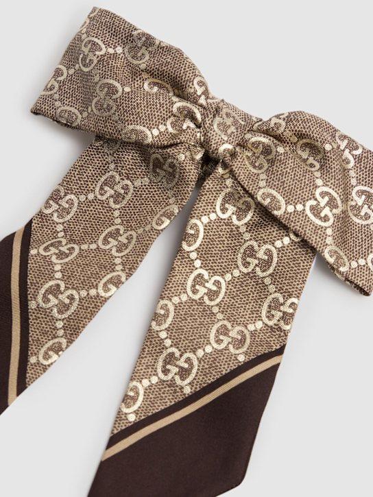 Luisaviaroma Elastico scrunchie in seta jacquard GG In Saldo