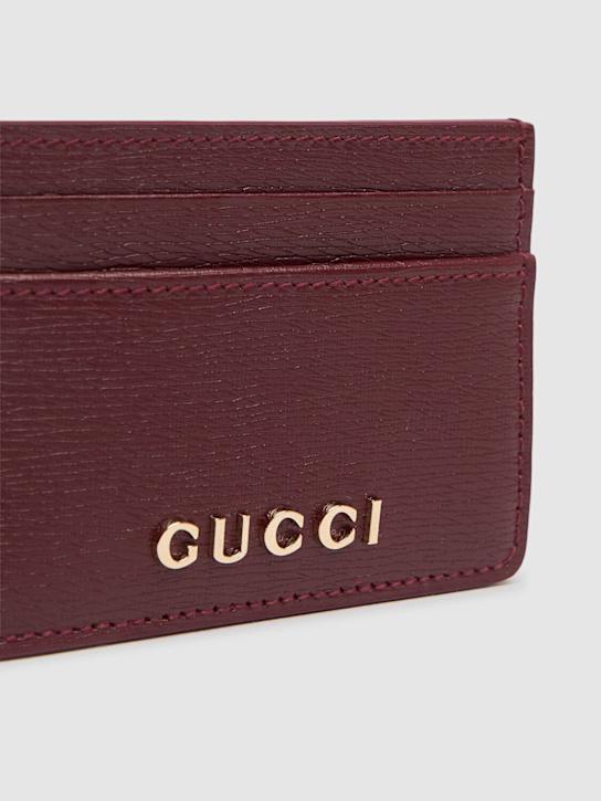 Luisaviaroma Porta carte di credito Gucci Script in pelle Nuova