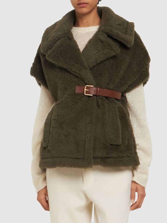 Luisaviaroma Cappa Abavo in shearling di cammello e seta Offerta Giorno del Papà