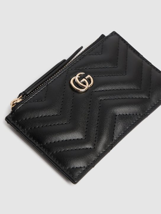 Luisaviaroma Portachiavi GG Marmont con zip in pelle Online Outlet