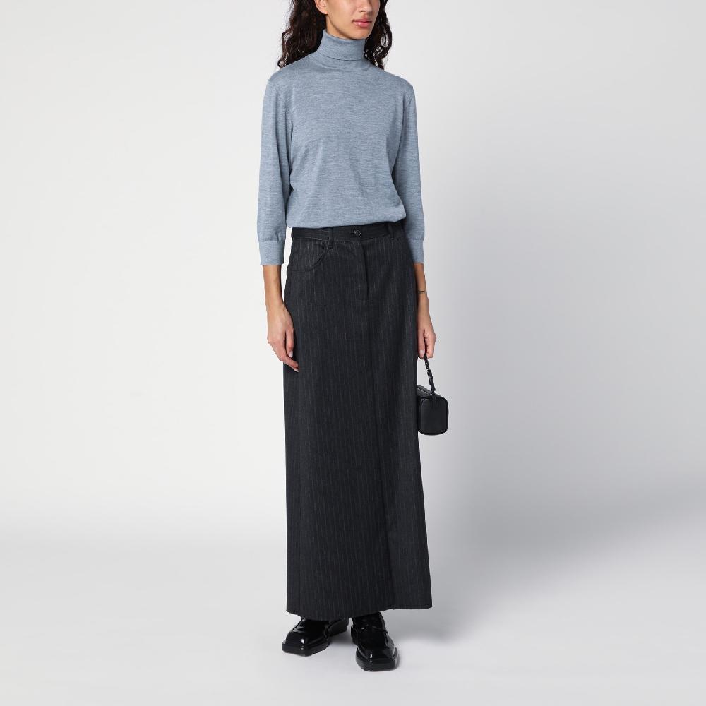 The Row Maglia dolcevita grigia in cashmere In Linea